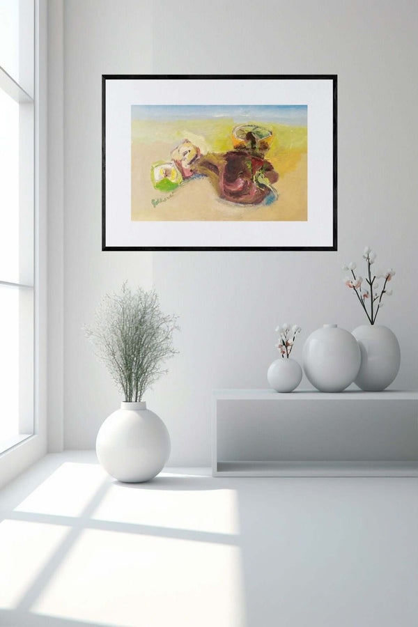 Natura statica - Vista del quadro in contesto abitativo per idee di decorazione.