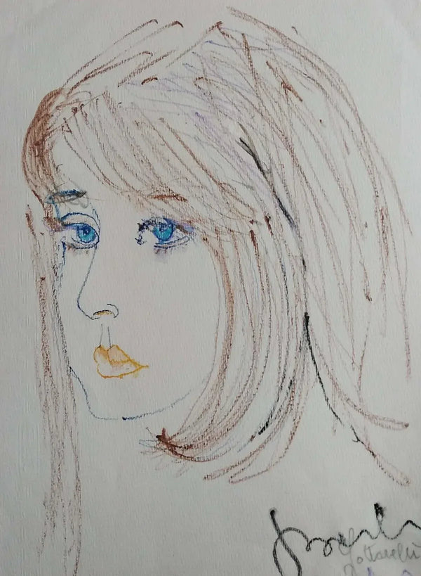 Occhi turchini - Original Italian Portrait - Fondazione Gottarelli Italian Art
