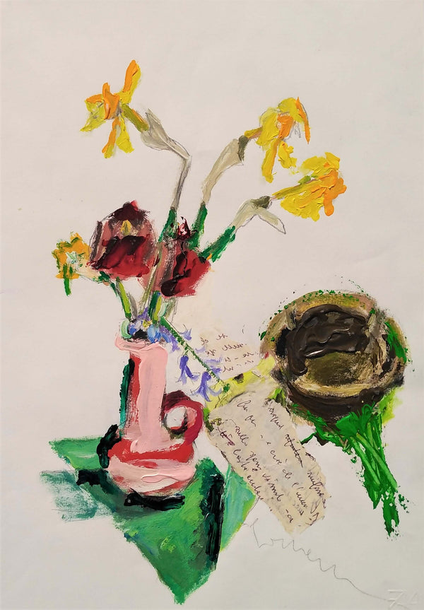 Quadro ‘Per dosare la tenerezza’ senza cornice, certificazione inclusa.