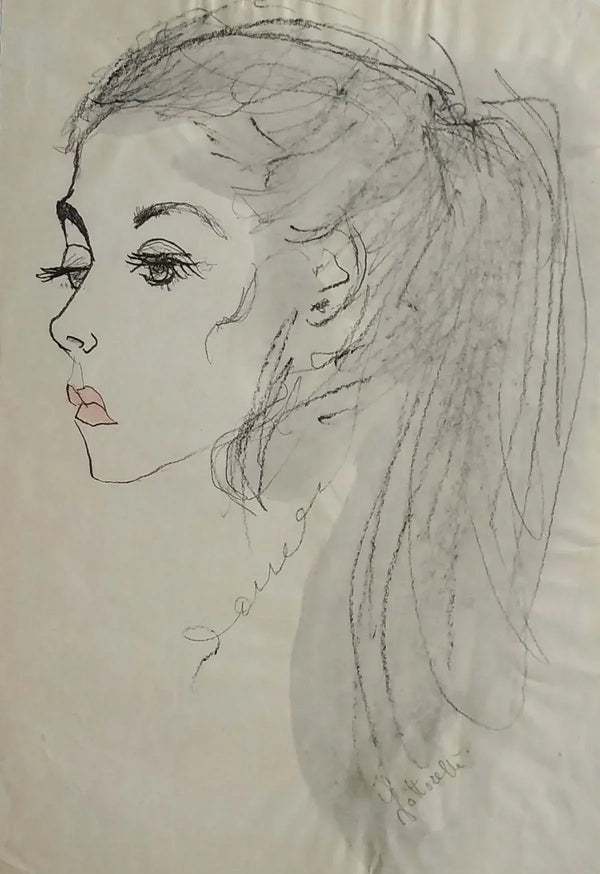 Per pochi istanti - Original Italian Portrait - Fondazione Gottarelli Italian Art