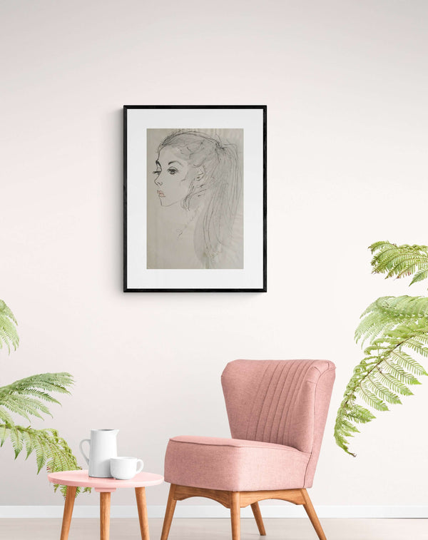 Per pochi istanti - Esempio di come il dipinto originale si integra nell'ambiente domestico.