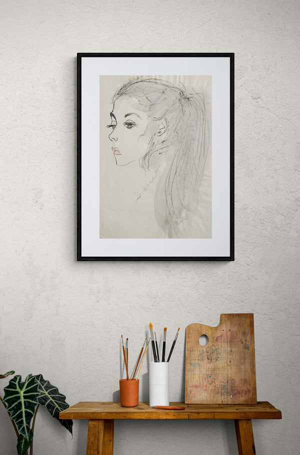 Per pochi istanti - Original Italian Portrait - Fondazione Gottarelli Italian Art