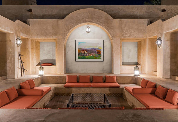 Per riposare e sognare - Dipinto moderno esposto in un particolare salotto