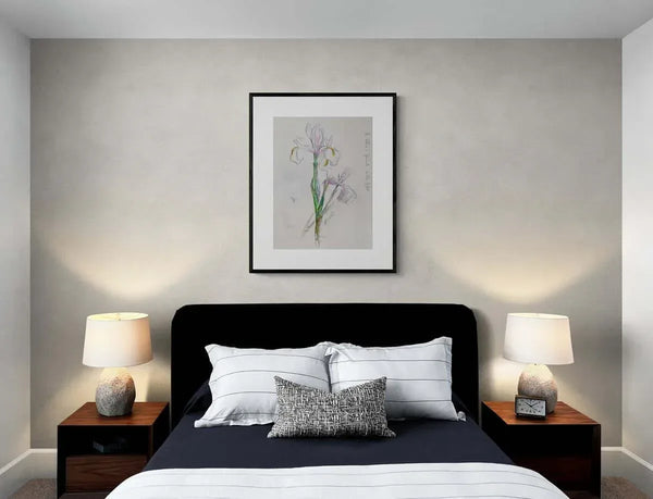 Profilo tra i fiori - Original Italian Floral Drawing - Fondazione Gottarelli Italian Art