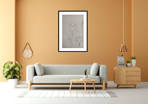 Rose aperte - Rappresentazione artistica di due rose a matita e collage esu carta.