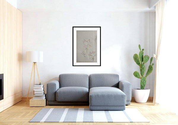 Rose aperte - Illustrazione di due rose disegnate su un pezzo di carta con aggiunta di collage.