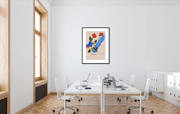 Dipinto 'Senza tempo' esposto in ufficcio