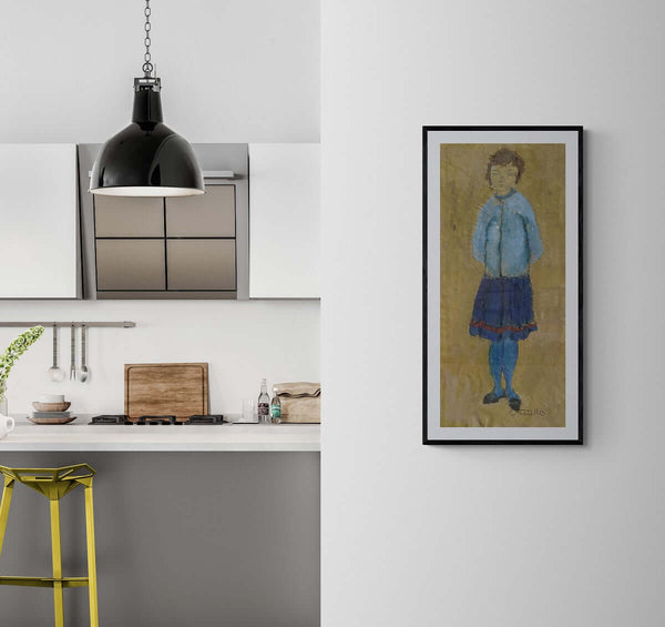 Sfumature di blu - Esempio di come il dipinto originale si integra nell'ambiente domestico.