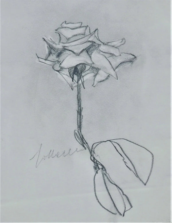 Solo una rosa - Original Italian Drawing - Fondazione Gottarelli Italian Art