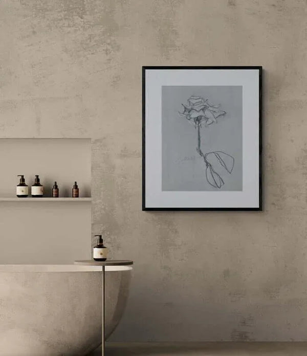 Solo una rosa - Original Italian Drawing - Fondazione Gottarelli Italian Art