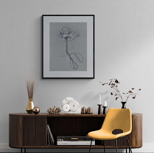 Solo una rosa - Original Italian Drawing - Fondazione Gottarelli Italian Art