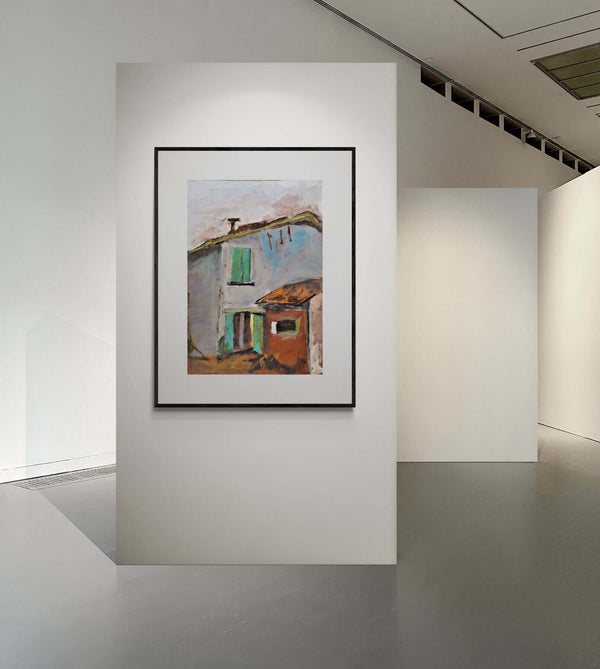 Soltanto nostalgia - Dipinto esposto su pannello in galleria d'arte