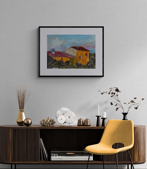 Spigolo di case - Original Italian Landscape - Fondazione Gottarelli Italian Art