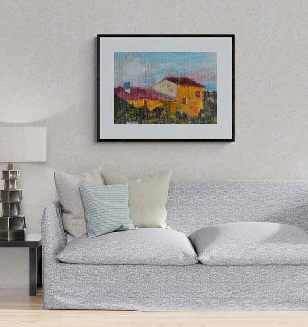 Spigolo di case - Original Italian Landscape - Fondazione Gottarelli Italian Art