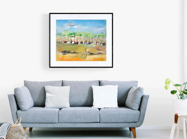 Sulla riva del fiume - Original Italian Landscape - Fondazione Gottarelli Italian Art