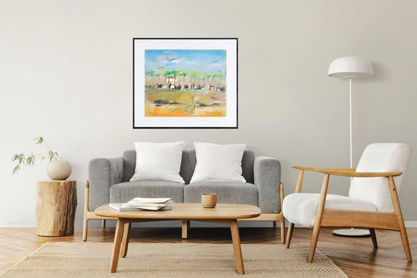 Sulla riva del fiume - Original Italian Landscape - Fondazione Gottarelli Italian Art