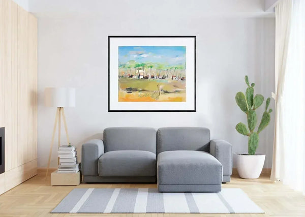 Sulla riva del fiume - Original Italian Landscape - Fondazione Gottarelli Italian Art