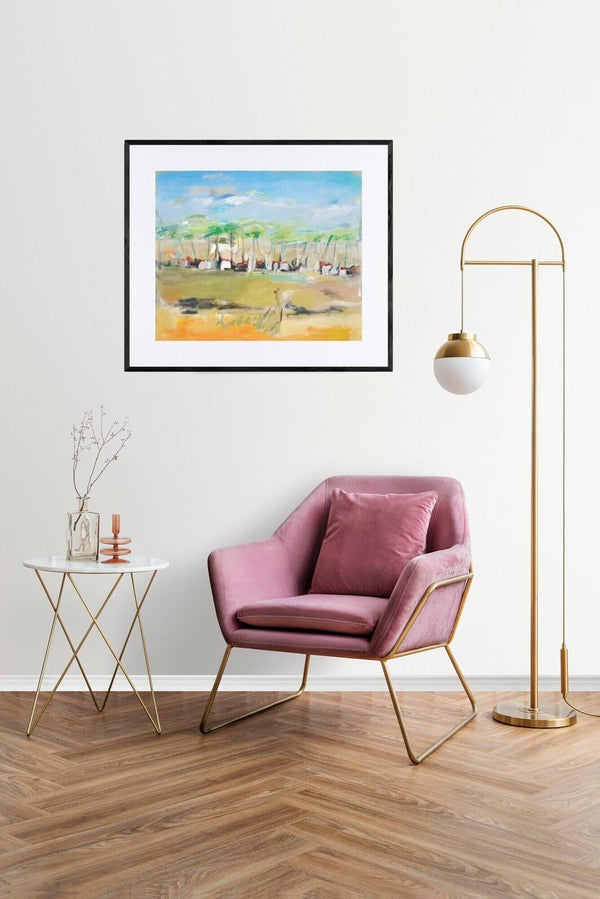 Sulla riva del fiume - Original Italian Landscape - Fondazione Gottarelli Italian Art