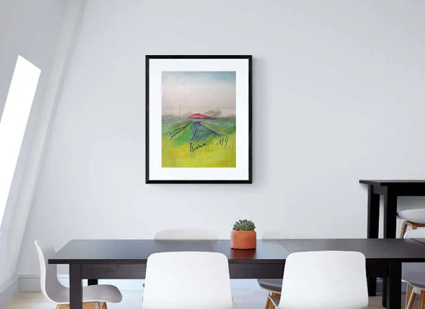 Tetto nell'azzurro - Original Italian Landscape - Fondazione Gottarelli Italian Art