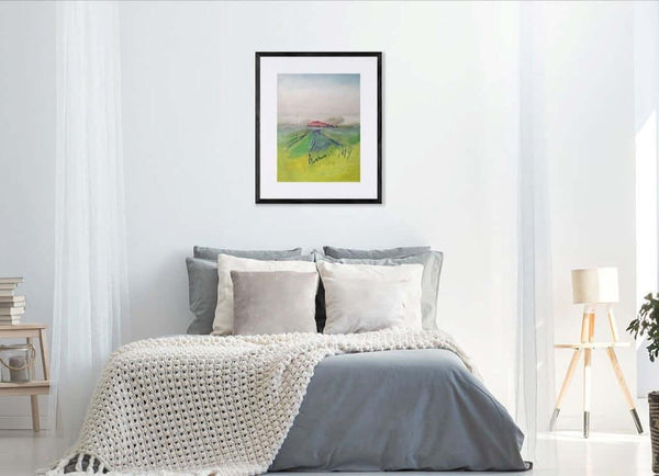 Tetto nell'azzurro - Original Italian Landscape - Fondazione Gottarelli Italian Art