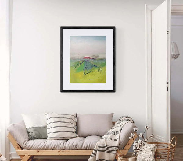 Tetto nell'azzurro - Original Italian Landscape - Fondazione Gottarelli Italian Art