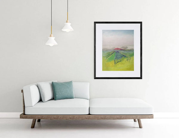 Tetto nell'azzurro - Original Italian Landscape - Fondazione Gottarelli Italian Art