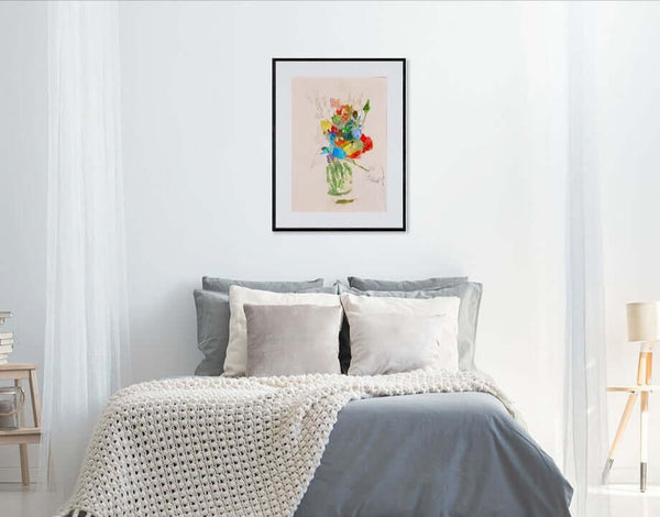 Un abbraccio di fiori - Rappresentazione artistica di un vaso con fiori, evidenziando la bellezza della natura.