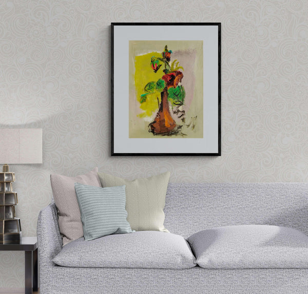 Un cespuglio di rose - Original Italian Floral - Fondazione Gottarelli Italian Art