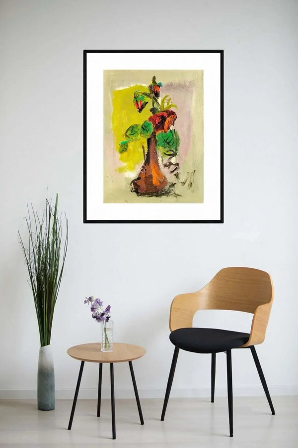 Un cespuglio di rose - Original Italian Floral - Fondazione Gottarelli Italian Art