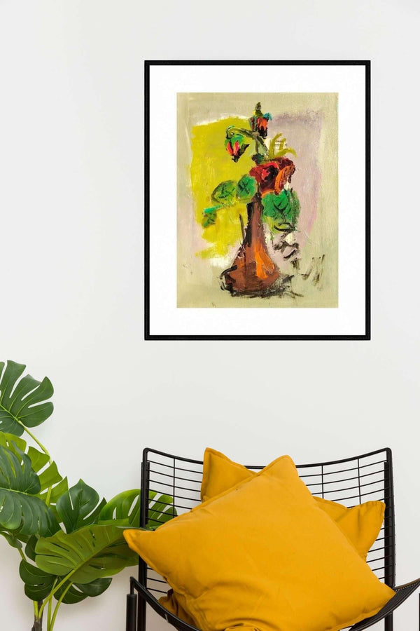 Un cespuglio di rose - Original Italian Floral - Fondazione Gottarelli Italian Art