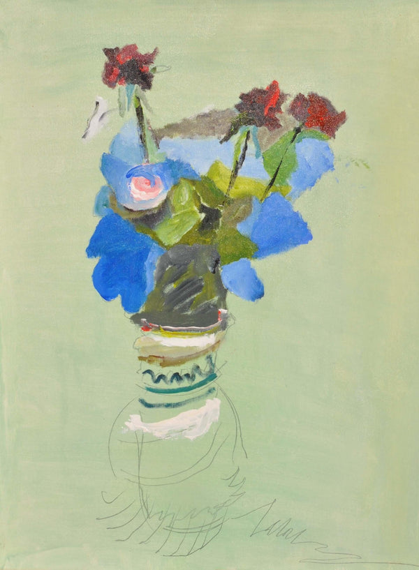 Un idillio - Original Italian Floral Painting - Fondazione Gottarelli Italian Art