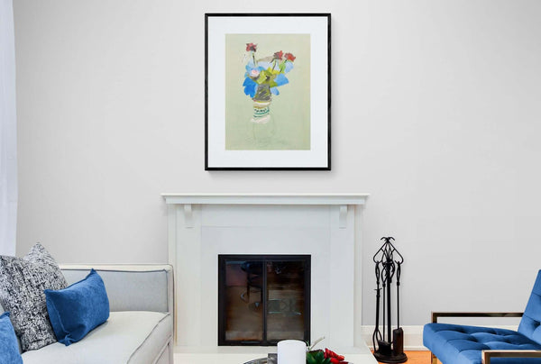 Un idillio - Original Italian Floral Painting - Fondazione Gottarelli Italian Art