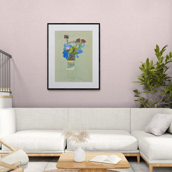 Un idillio - Original Italian Floral Painting - Fondazione Gottarelli Italian Art