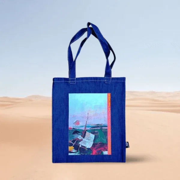 Un piccolo intraducibile fuori di noi - Borsa Shopping Denim - Fondazione Gottarelli Italian Art