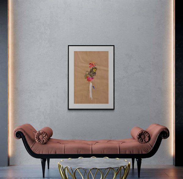 Vaso tutto bianco - Original Italian Floral Painting - Fondazione Gottarelli Italian Art