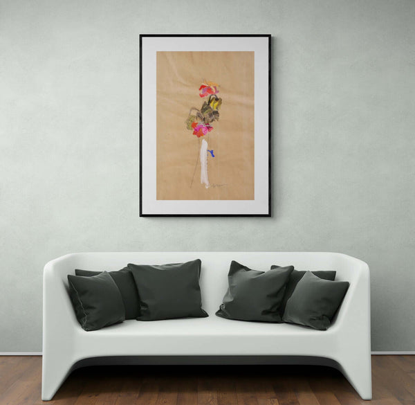 Vaso tutto bianco - Opera d'arte ambientata in casa per ispirare l'arredamento.