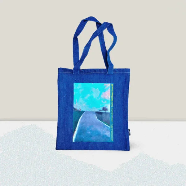 Verso il Cielo - Borsa Shopping Denim con Stampa Gottarelli - Fondazione Gottarelli Italian Art