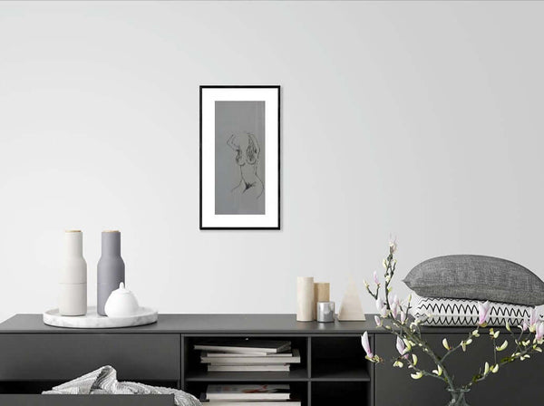 Verso l'alto - Esempio di come il dipinto originale si integra nell'ambiente domestico.