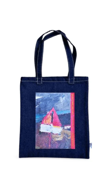 Verso la Bellezza - Borsa Shopping Denim con Stampa Gottarelli - Fondazione Gottarelli Italian Art