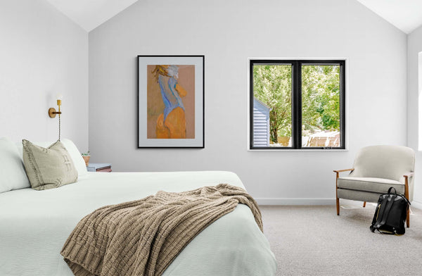 Vestita d'azzurro - Original Italian Portrait - Fondazione Gottarelli Italian Art