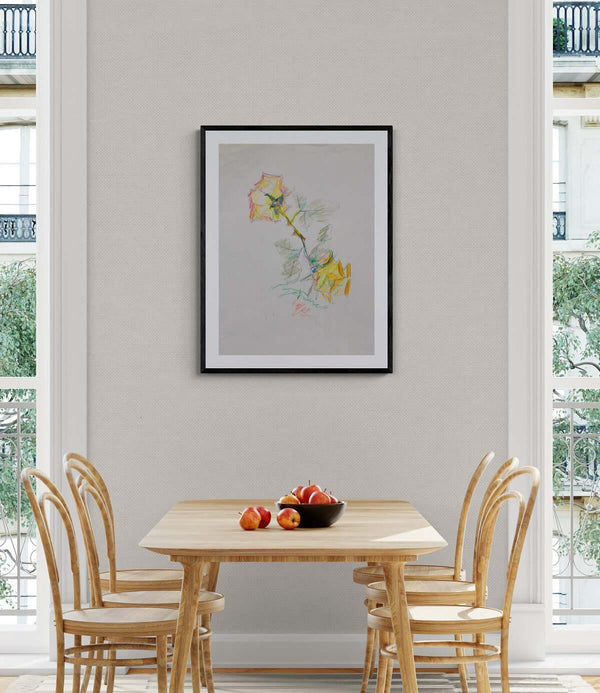 Voglia di dipingere una rosa - Original Italian Drawing - Fondazione Gottarelli Italian Art