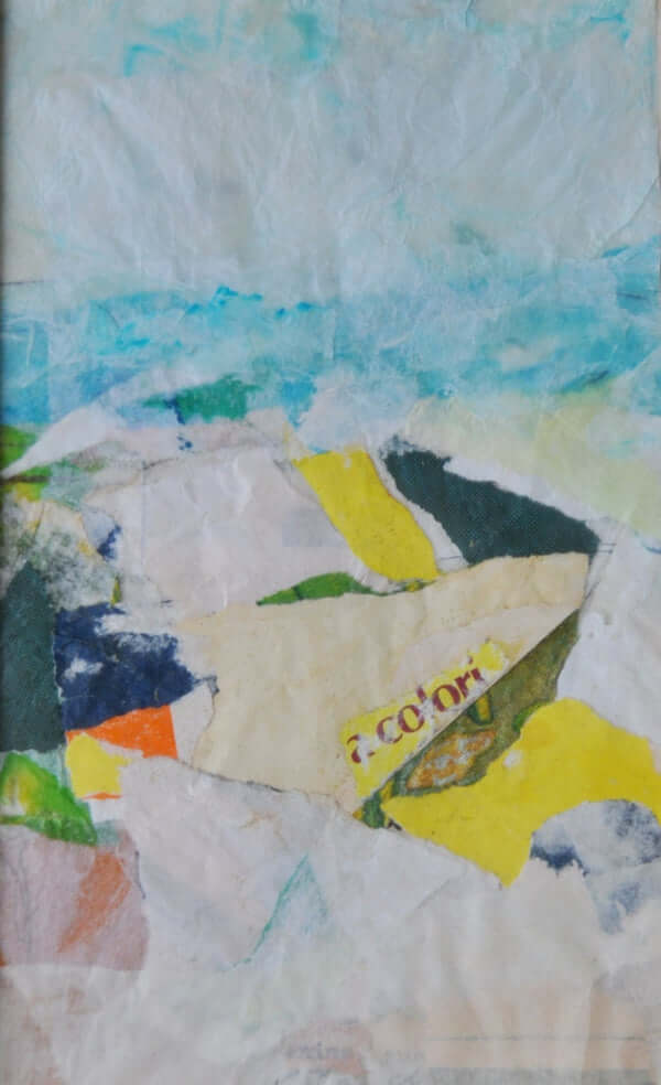 A colori - Vista dell'opera d'arte senza cornice, certificazione inclusa.