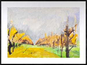 Alberi in autunno - Opera d'arte acrilico tela di Tonino Gottarelli, 70x100 cm