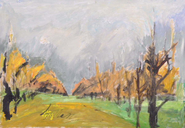 Alberi in autunno - Visita dell'opera d'arte senza cornice