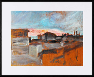 All'alba - Opera d'arte originale acrilico su tavola Tonino Gottarelli, 71x90 cm (27,9x35,4 in)