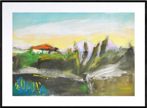 Delicato come paesaggio - Opera d'arte originale acrilico su cartone telato Tonino Gottarelli, 35x50 cm (13,7x19,7 pollici) 