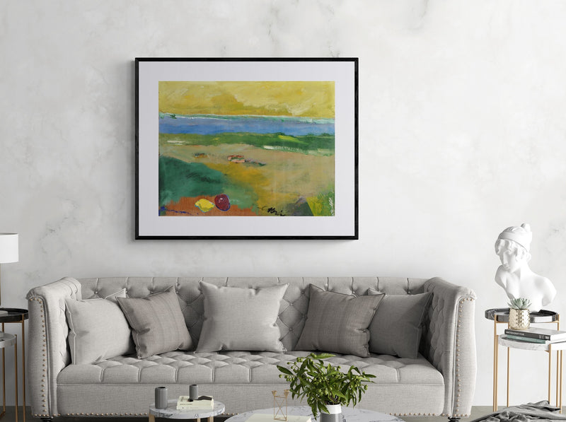 Due presenze nel paesaggio 72x93 cm (28,3x36,6 in)