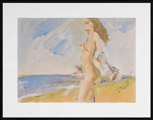 Eleganza in riva al mare - Opera d'arte originale acrilico su cartone telato di Tonino Gottarelli, 25x35 cm (9,8x13,7 in)