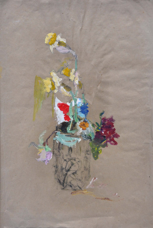 Fiori nel colore - Vista dell'opera d'arte senza cornice, certificazione inclusa.