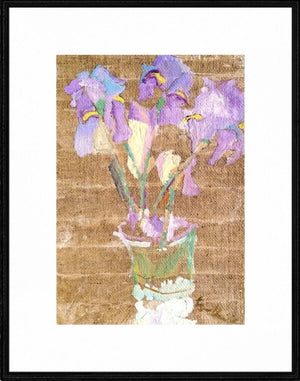 Frammenti di primavera - Opera d'arte originale acrilico e collage su carta velina incollata su tela di iuta di Tonino Gottarelli, 50x35 cm (19,6x13,7 in)
